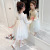 Girls' Dress Spring 2021 New Western Style Girls' Princess Dress Lace Korean Style Spring and Autumn Clothing Tulle Skirt