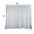 20FT x 10FT White Satin Ruffle Backdrop Curtain Panel Drape