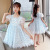 Children's Clothing Girls' Korean Style New Summer Dress Middle and Big Children's Lace Princess Dress Girls' Dress Trendy Delivery