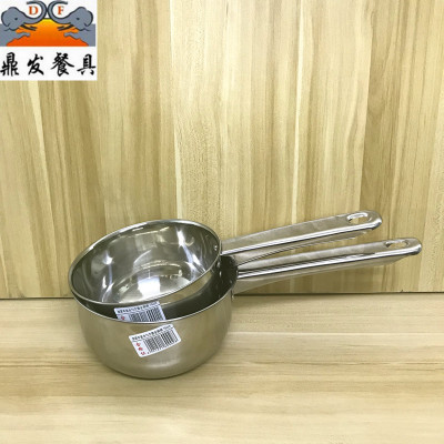 Dingfa Tableware Short Handle Bailer Non-Magnetic 201 Stainless Steel Kitchen Utensils Deepening Thickening Bailer