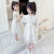 2021 Spring New Children's Dress Children's Clothing Middle and Big Children Lace Gauzy Dress Girls Korean Style Fashion Princess Dress