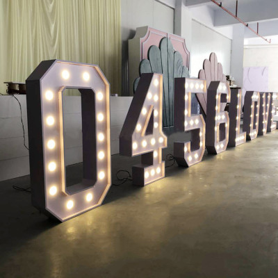 Wedding Party Decoration Led Letters Lights Sign White 3D Ac