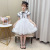 Girls' Summer Dress 2021 New Summer Princess Dress Children Fashionable Sweet White Yarn Skirt Foreign Trade Children's Wear