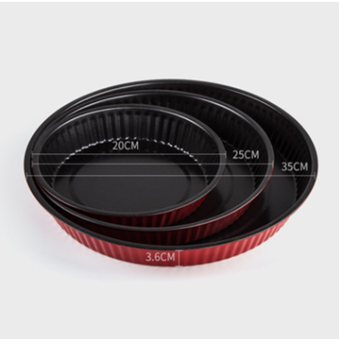 small lace three-piece carbon steel non-stick red bottom lace-shaped baking tray