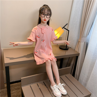 Girls' Dress Summer 2021 New Korean Trendy Children's Clothing Teens Princess Skirt Summer Children Polo Skirt