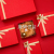 Red Festive Wedding Bridesmaid Gift Box Tiandigai Double Open Ribbon Bow Candy Gift Box
