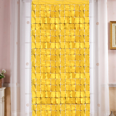 Square Tinsel Curtain Birthday Party Wedding Scene Layout Background Wall Decoration Square Tinsel Curtain