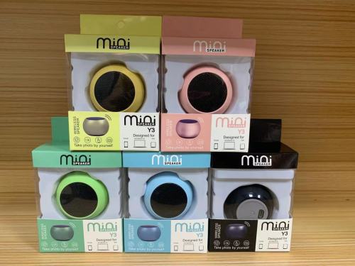 y3 macaron speaker mini wireless bluetooth speaker outdoor portable portable bass small steel gun speaker