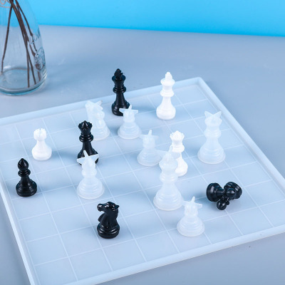 Elation DIY Epoxy Mold Three-Dimensional Chess Silicone Mold Mirror Amazon Resin