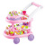 Simulation Ice Cream Cake Trolley Play House Toy Kitchen Set with Light Musical Candle G out