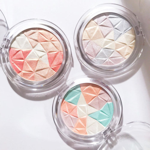 bueqcy mixed color bright crystal high light powder cut three-dimensional shading powder nose shadow brightening skin color high light glitter integrated