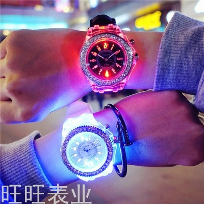 Geneva Luminous Watch Men's High-End Watch Men's Popular LED Luminous Student Watch Cross-Border E-Commerce Supply