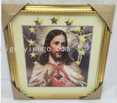 Special Sale 5D Stereograph 46 * 46cm Framed Religious Pictures