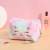 Korean Cartoon Plush Wash Small Square Bag Colorful Fluffy Cat PVC Cosmetic Bag Soft and Adorable Zipper Bag Wholesale