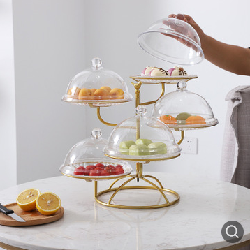 living room home five-layer fruit plate simple high-end small exquisite iron multi-layer fruit plate
