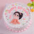 Cake Decoration Polymer Clay Pink Flower Girl Decoration Children's Birthday Series Plug-in Cake Decoration Accessories and Decorations