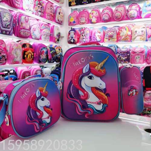 schoolbag backpack cartoon bag backpack 3d bag children bag student bag gift bag trolley schoolbag