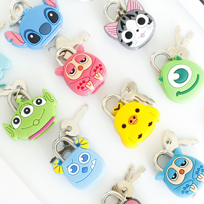 Cartoon Metal Mini Small Lock Super Cute Padlock Fashion Coded Lock of Bags and Suitcases Anti-Theft Korean Stationery