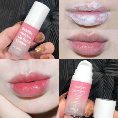 GECOMO Exfoliating Lip Scrub Cream Bubble Lips Lip Balm Cross-Border Lip Care Tender Lips Exfoliating Foreign Trade