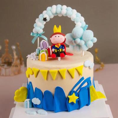 Cake Decoration Polymer Clay Prince Plug-in Cake Decoration Stereo Cake Flag Cute Little Animal Cake Decorative Ornaments