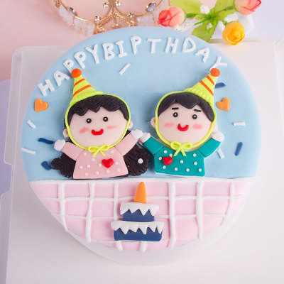 Cake Decorative Ornaments Party Boys and Girls Birthday Polymer Clay Funny Plug-in Cake Decoration Accessories Wholesale