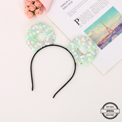 Cute Korean Hairpin round Onion Rings Headband Female Headdress Sweet Cute Super Cute Adult Hairpin Headband