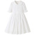 2021 Princess Dress Solid Color White Korean Style Short Sleeve Western Style Women's Summer Chanel-Style Embroidered Dress Children's Clothing