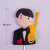 Music Male God Cake Decorative Ornaments Polymer Clay Suit Boys and Girls Decoration Children Birthday Party Cake Dress up