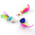 Plush Mouse Cat Toy Colorful Feather Cat Toy Simulation Little Mouse Cat Toy Pet Toy