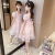 2021 Children's Summer Clothing Girl's Sweet Two-Series Bow Organza Dress Medium and Large Children's Trendy Skirt