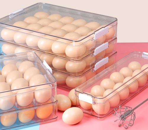 Drawer Type refrigerator Storage Box Plastic Transparent Sealed Fruit and Vegetable Organizing Crisper Thickened Pet Egg Storage Box