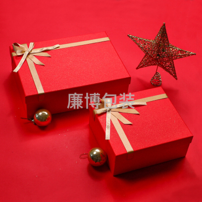 Red Festive Wedding Bridesmaid Gift Box Tiandigai Double Open Ribbon Bow Candy Gift Box