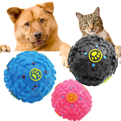 Dog Snacks Food Dropping Ball Pet Leakage Food Feeder Squall Ball Teddy Bichon Golden Retriever Toy Ball Molar Benefit