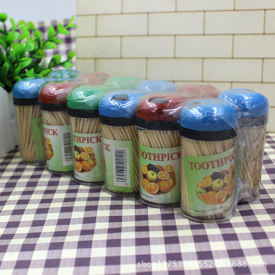 Factory Customized Multi-Purpose Bottle Toothpick Double-Headed Fine Toothpick Disposable Toothpick Does Not Hurt Gum Natural Mao Bamboo Fruit Toothpick