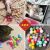 Cat Toy Pompons Elastic Mute Funny Cat Toy Toy Ball High Elastic Color Fur Ball DIY Ornament Accessories