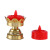 Electric Candle Lamp Buddha Worship LED Light Simulation Battery Electronic Candle with Seat without Seat Two Options