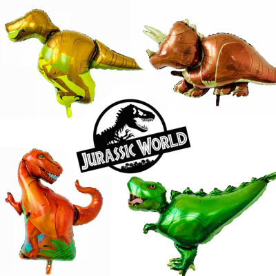 Dinosaur Balloon Jurassic Cartoon Aluminum Film Tyrannosaurus Inflatable Toy Raptor Birthday Animal Party Decoration