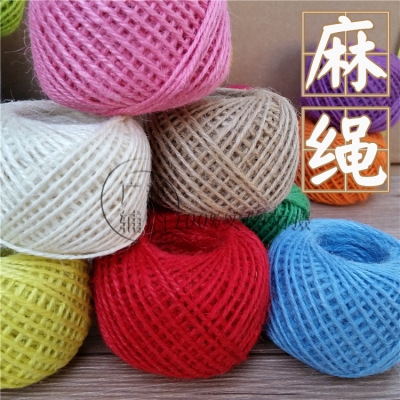 Factory Direct Sales DIY Clothing Sccessories Color Tag Rope Hemp Rope Wholesale 50 M/Roll