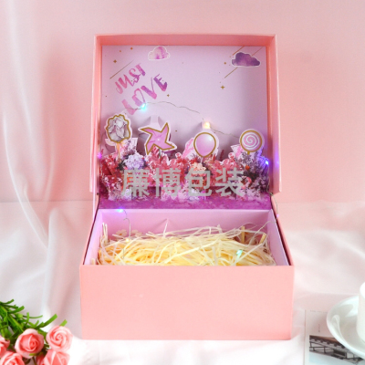 3D Pegasus Gift Box Wedding Hand Gift Box Creative Flip Three-Dimensional Gift Box Cosmetic Packaging Box
