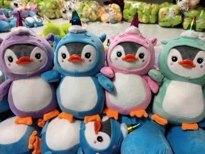 Online Influencer Cute Little Penguin Doll Plush Toys Small Mini Transformation Unicorn Ins Amazon Same Style