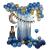 Aluminum Film Blue Balloon Chain Set Flag Whiskey Kit Party Decoration Venue Layout Props