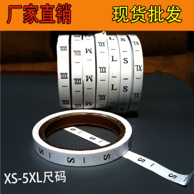 Jiangsu Guanyun Letter Washing Label Washing Work Number Mark Clothing Size Mark XS-5XL Digital Washing Water Collar Lable Weaving Mark