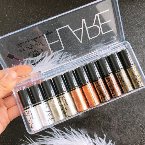 Polarized Liquid Eye Shadow Liquid Diamond Shiny Super Shiny Pearlescent Liquid Eye Shadow Crouching Silkworm Tear Drop Stage Makeup Liquid Eyeliner