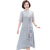 Mom Dress Elegant Cheongsam Dress Middle-Aged Women's New Middle-Aged and Elderly Spring  Summer Fake Two-Piece Skirts