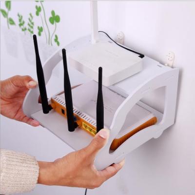 Punch-Free Wireless WiFi Router Storage Rack Living Room Set-Top Box Rack Wall-Mounted Shelf