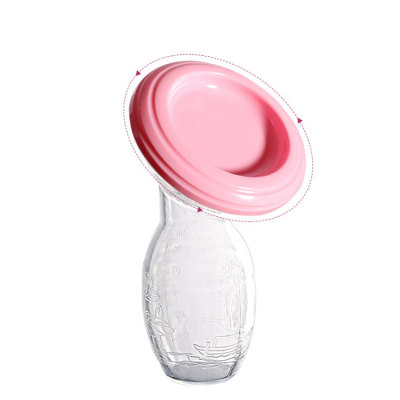 Portable Baby Mom Breast Pump Silicone Manual Breast Pump Safe Simple Breast Milk Breast Pump Anti-Overflow