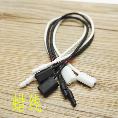 Free Shipping High-End Black and White Single Plug Wax Line Thick Rope Clothing Trademark Tag Rope Line Universal Charm Bracelet Spot