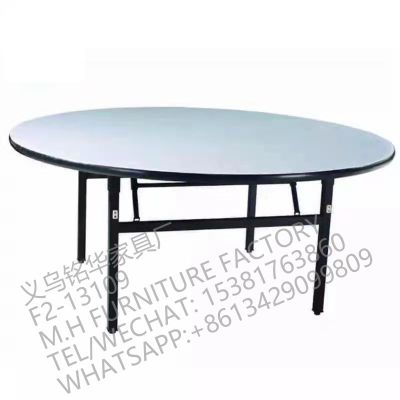 Factory Direct Sales Hotel Banquet Hall Large round Table Dining round Table Folding Table round Table Glass Turntable