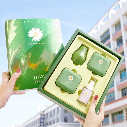 jia ya daisy skin beauty makeup set box mushroom air cushion bb cream concealer oil control isolation cream three-color makeup powder