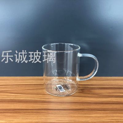 With Handle Simple Tumbler High Borosilicate Temperature-Resistant Explosion-Proof Home Use and Commercial Use Transparent Quilt Bright